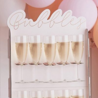 Ροζ Prosecco Wall – Σταντ για ποτήρια σαμπάνιας