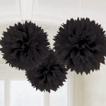 Σετ Fluffy Pom Pom Μαύρα 3 τεμ