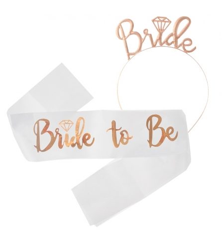 Σετ Κορδέλα και Στέκα Bride to Be 2 τεμ