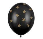 Σετ μαύρα μπαλόνια με χρυσά Αστέρια 6 τεμ