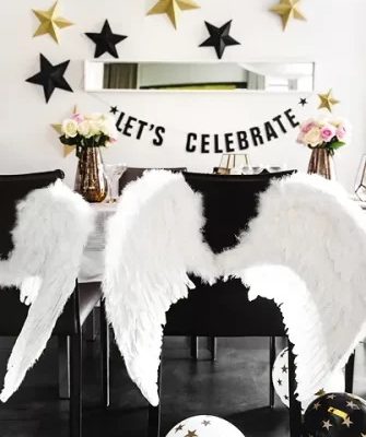 Σετ μαύρα μπαλόνια με χρυσά Αστέρια 6 τεμ