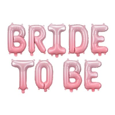Σετ Μπαλόνια Bride to be ροζ όμπρε 9 τεμ