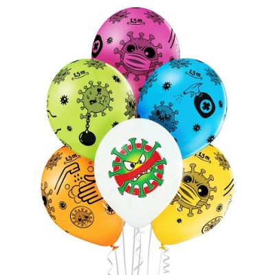 Σετ μπαλόνια για περαστικά Μικροβιάκια 6 τεμ