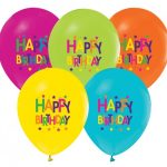 Σετ Μπαλόνια Happy Birthday Stars 5 τεμ