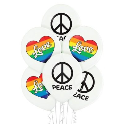 Σετ μπαλόνια Peace and Love 6 τεμ