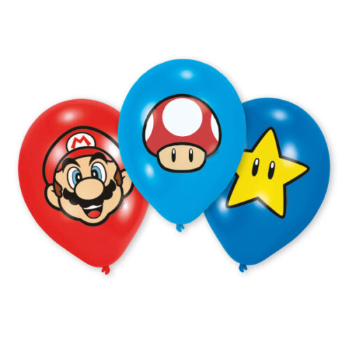 Σετ μπαλόνια Super Mario Bros 6 τεμ