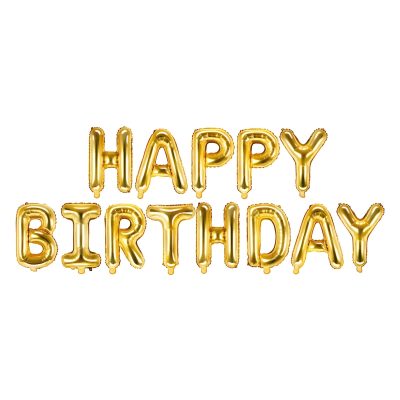 Σετ μπαλονιών Happy Birthday Χρυσό 13 τεμ