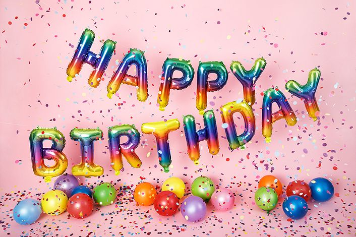 Σετ μπαλονιών Happy Birthday Rainbow 13 τεμ