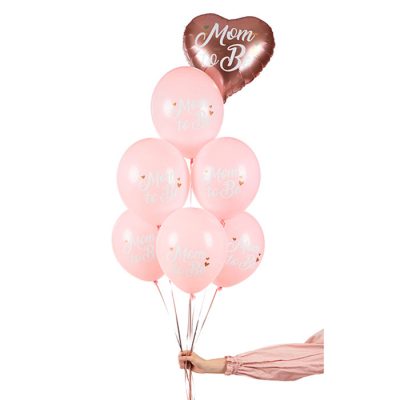 Σετ ροζ μπαλόνια Mom to Be 6 τεμ