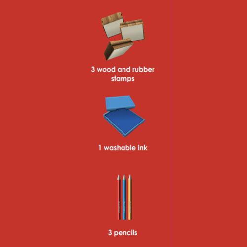 Σετ σφραγίδες και ξυλομπογιές Pj Masks