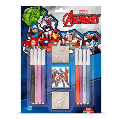 Σετ σφραγίδες και μαρκαδόροι Avengers