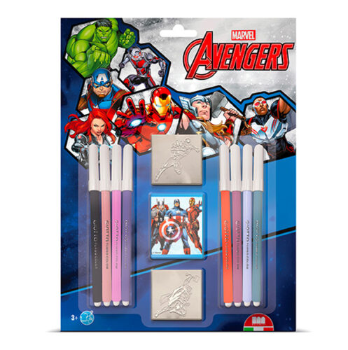Σετ σφραγίδες και μαρκαδόροι Avengers