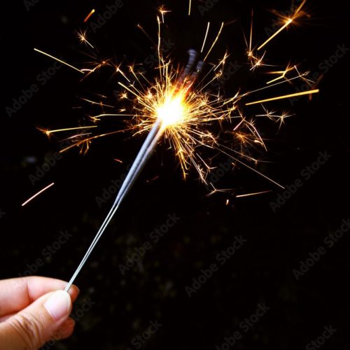 Στικάκια Sparkles 18cm - Ασημί Glitter 10 τεμ