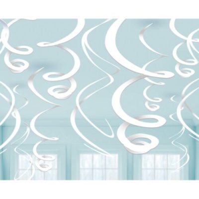 Swirl Διακοσμητικά Oροφής Άσπρα 12 τεμ