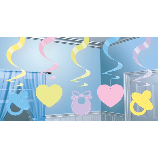 Swirl Διακοσμητικά Οροφής Baby Shower 5 τεμ Swirl Διακοσμητικά Οροφής Baby Shower 5 τεμ