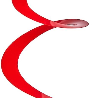 Swirl Διακοσμητικά Οροφής foil κόκκινα 12τεμ