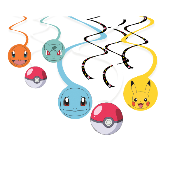 Swirl Διακοσμητικά Oροφής Pokemon party 6 τεμ