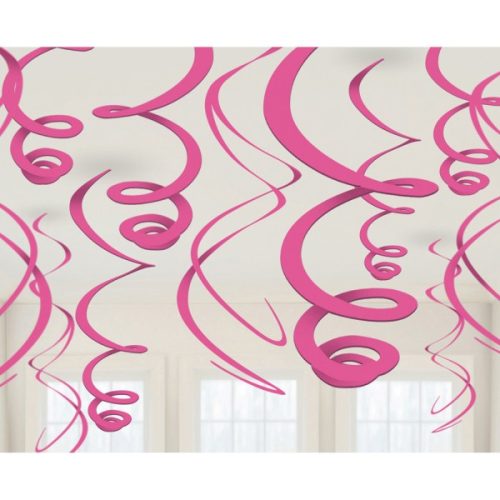 Swirl Διακοσμητικά Oροφής Ροζ 12 τεμ