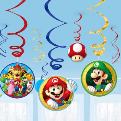 Swirl Διακοσμητικά Oροφής Super Mario 12 τεμ