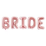Τεράστια ροζ-χρυσό μπαλόνια Bride 5 τεμ