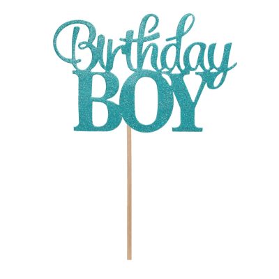 Topper Τούρτας Birthday Boy με γκλίτερ