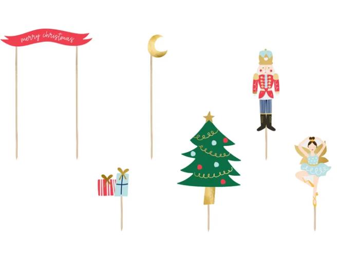 Topper τούρτας Christmas 6 τεμ