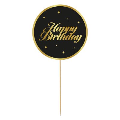 Topper Τούρτας Happy Birthday sparkles