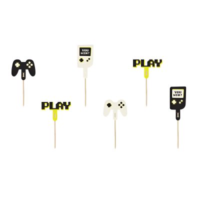 Toppers για Cupcakes Gamer 6 τεμ