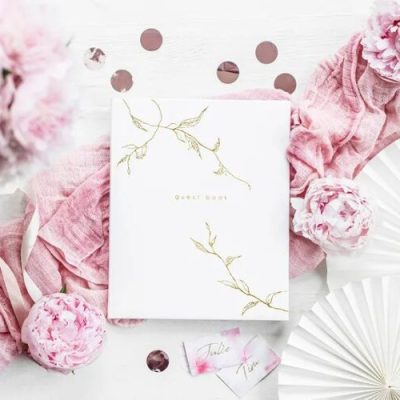 Βιβλίο Ευχών Guest Book Χρυσά Φύλλα