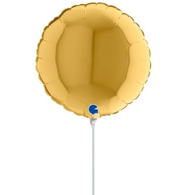 10 Mini Shape Μπαλόνι Στρογγυλό Χρυσό