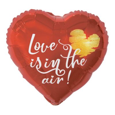 18 Μπαλόνι κόκκινη Καρδιά 'Love is in the Air'