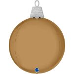 21 Μπαλόνι Χριστουγεννιάτικη Μπάλα 4D - Σαμπανιζέ Platinum