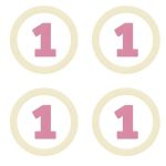 Χάρτινα Διακοσμητικά ροζ 1st Birthday 4 τεμ