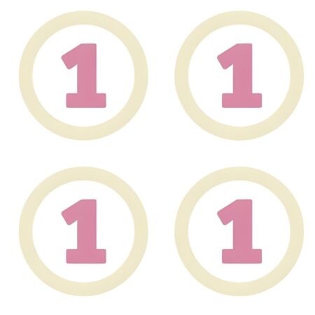 Χάρτινα Διακοσμητικά ροζ 1st Birthday 4 τεμ