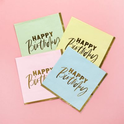 Χαρτοπετσέτες Pastel Birthday 16 τεμ