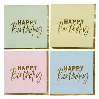 Χαρτοπετσέτες Pastel Birthday 16 τεμ