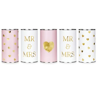 Διακοσμητικά Τενεκεδάκια Γάμου Mr & Mrs 5 τεμ