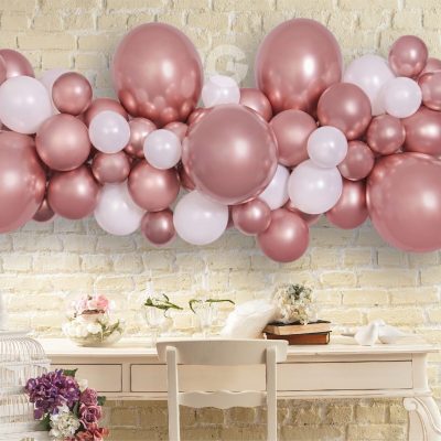 DIY Rosegold Γιρλάντα με Μπαλόνια 65 τεμ