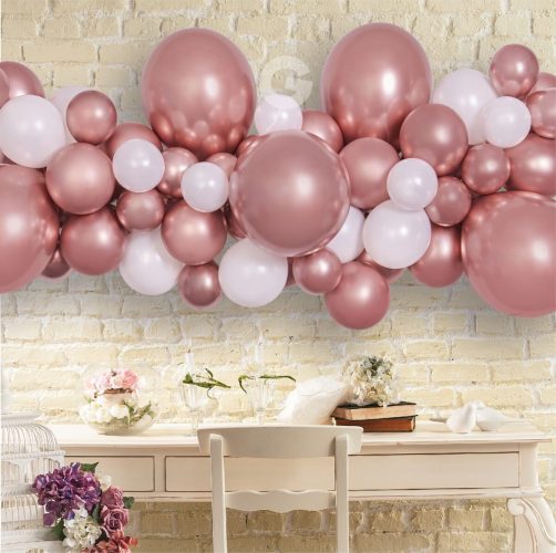 DIY Rosegold Γιρλάντα με Μπαλόνια 65 τεμ