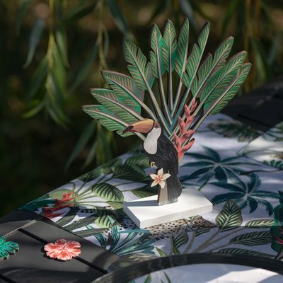 Επιτραπέζιο ξύλινο διακοσμητικό Tropical Tucan