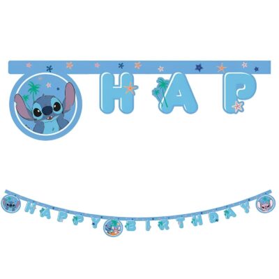 Γιρλάντα Happy Birthday Stitch 200cm