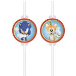 Καλαμάκια με διακοσμητικό Sonic 4 τεμ