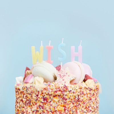 Κεράκια τούρτας 'Wish' 4 τεμ