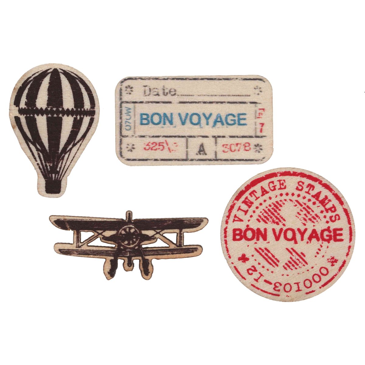 Ξύλινες φιγούρες Vintage Traveler 20 τεμ