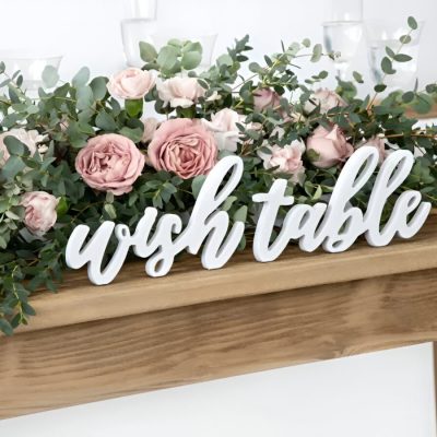 Ξύλινο διακοσμητικό τραπεζιού λευκό Wish Table