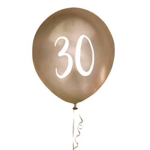 Λάτεξ Μπαλόνια χρυσά 30th Birthday 5 τεμ