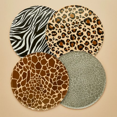 Πιάτα φαγητού Animal Print 8 τεμ