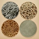 Πιάτα φαγητού Animal Print 8 τεμ