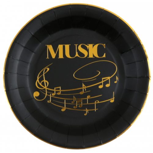 Πιάτα φαγητού με Μουσικές Νότες 10 τεμ