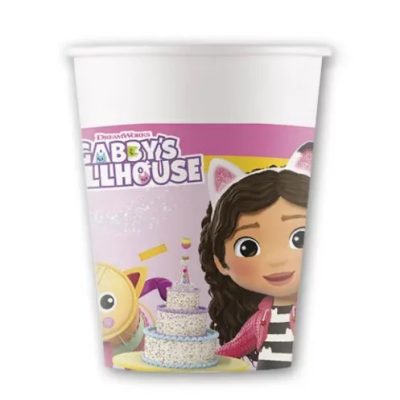 Ποτήρια πάρτυ Gabby's Dollhouse 6 τεμ